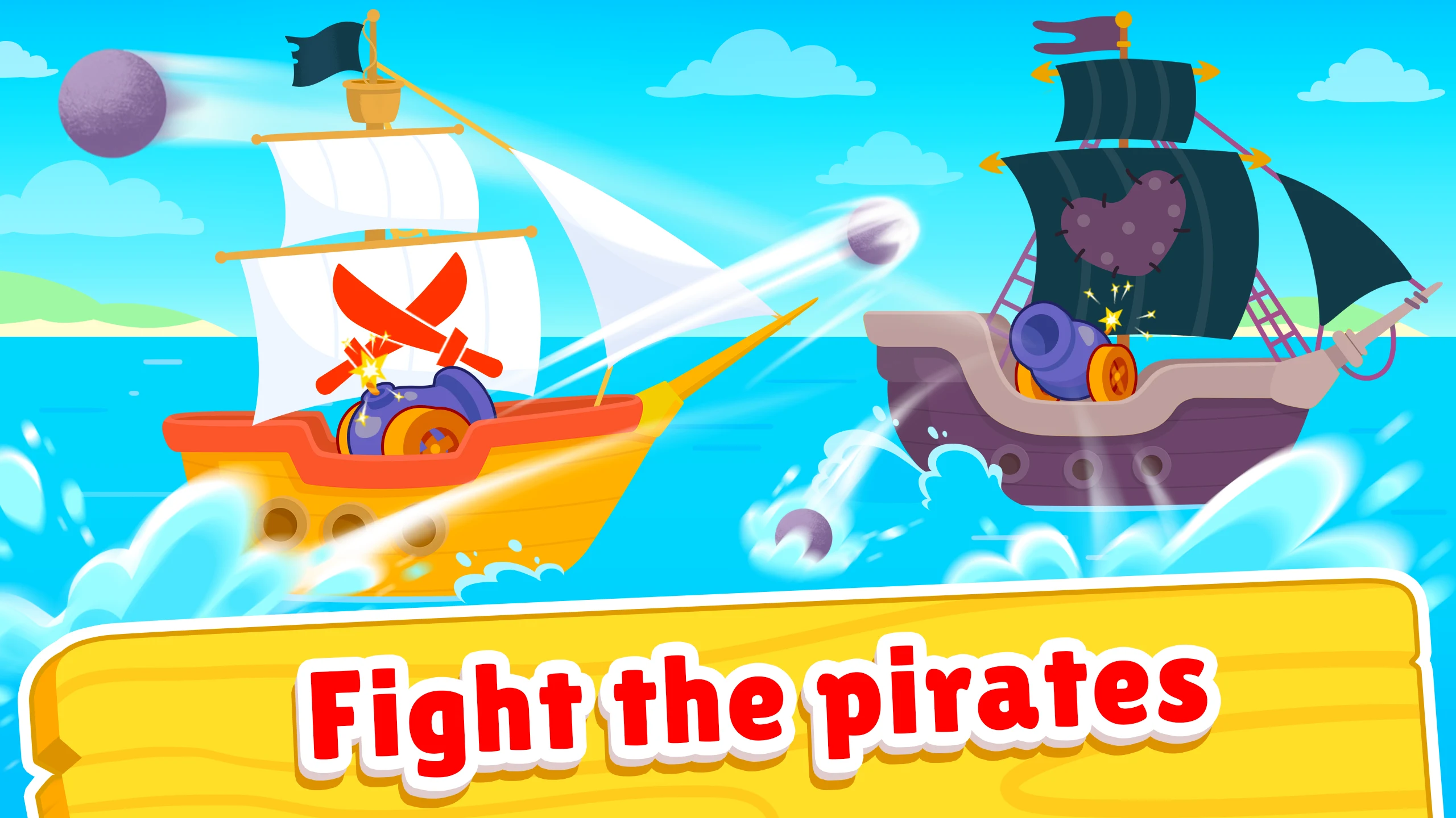 Pirate ship. Awesome sea games screenshot